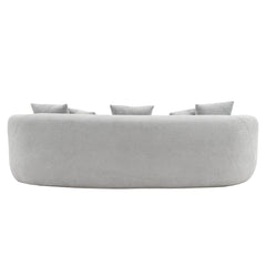 Barasa Gray Oversize Sofa in a Box w/5 Pillows - Ornate Home
