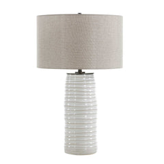 Barat White Ceramic Table Lamp - Ornate Home
