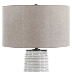 Barat White Ceramic Table Lamp - Ornate Home