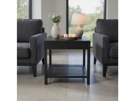 Barbados Black Cane End Table - Ornate Home