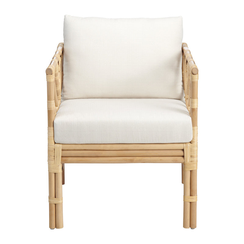 Barbados Tan/White Accent Chair - Ornate Home