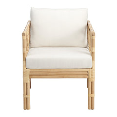 Barbados Tan/White Accent Chair - Ornate Home