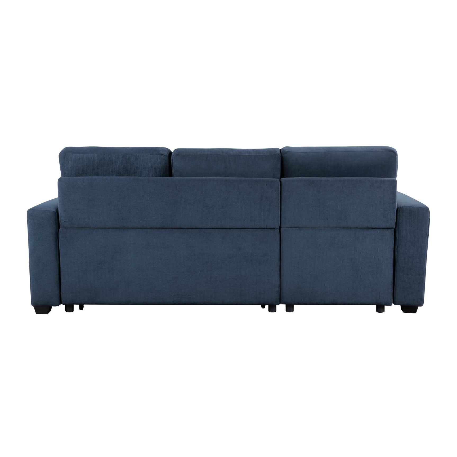 Barbara Blue Reversible Sectional with Pull-Out Bed - Ornate Home