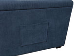 Barbara Blue Reversible Sectional with Pull-Out Bed - Ornate Home