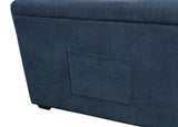 Barbara Blue Reversible Sectional with Pull-Out Bed - Ornate Home
