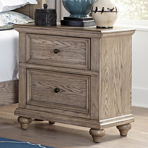 Barbour Oak Nightstand - Ornate Home