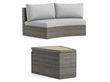 Barbuda Gray/Natural Patio Set - Ornate Home
