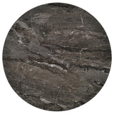 Barcelo Grey Round Faux Marble Top Metal Side Table - Ornate Home