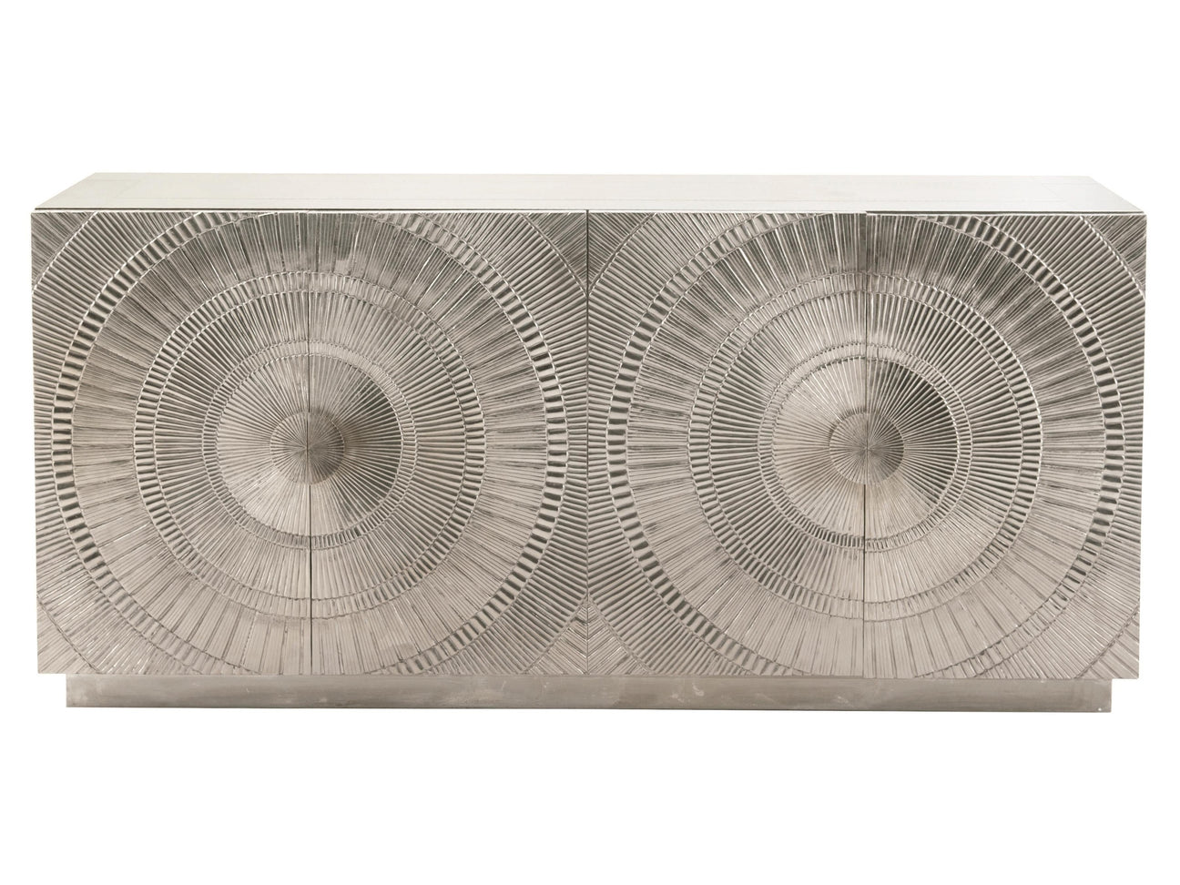 Barcelona German Silver Entertainment Credenza - Ornate Home