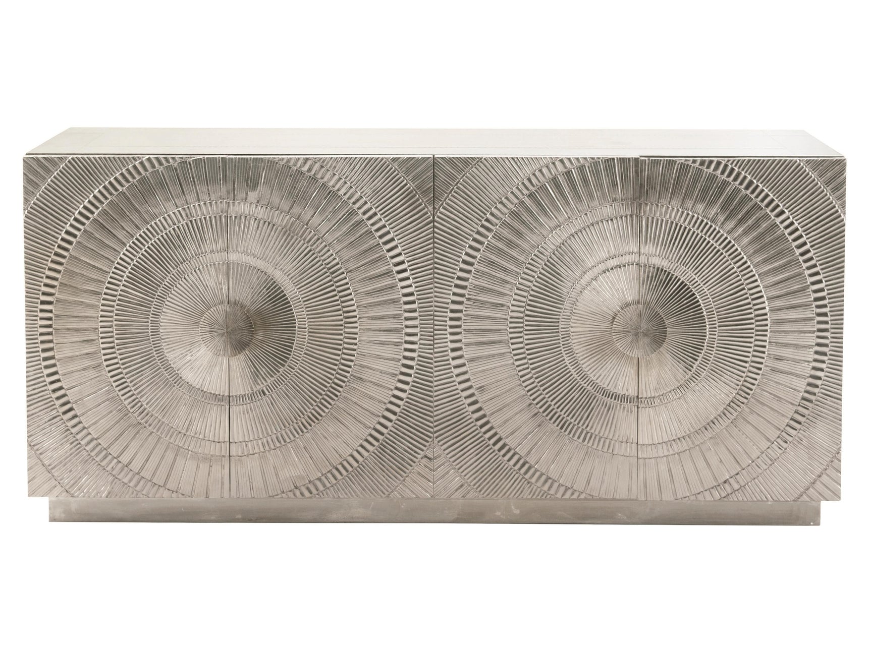 Barcelona German Silver Entertainment Credenza - Ornate Home