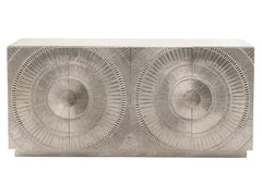 Barcelona German Silver Entertainment Credenza - Ornate Home