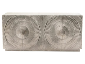 Barcelona German Silver Entertainment Credenza - Ornate Home