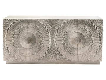 Barcelona German Silver Entertainment Credenza - Ornate Home