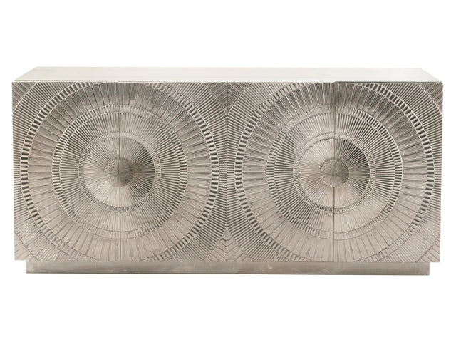 Barcelona German Silver Entertainment Credenza - Ornate Home