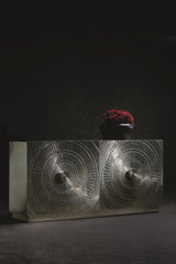 Barcelona German Silver Entertainment Credenza - Ornate Home