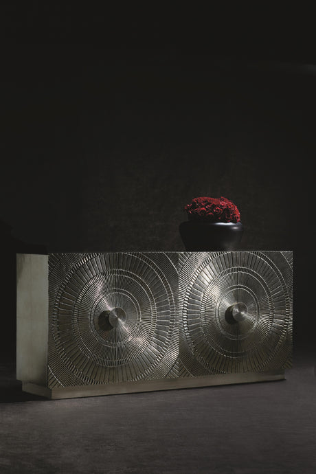 Barcelona German Silver Entertainment Credenza - Ornate Home