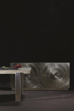 Barcelona German Silver Entertainment Credenza - Ornate Home