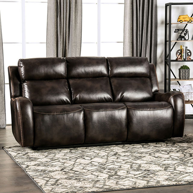 Barclay Dark Brown Power Sofa - Ornate Home