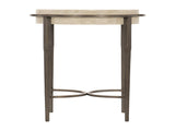 Barclay White/Antique Pewter Side Table - Ornate Home