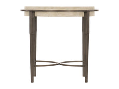 Barclay White/Antique Pewter Side Table - Ornate Home