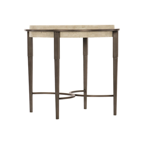 Barclay White/Antique Pewter Side Table - Ornate Home