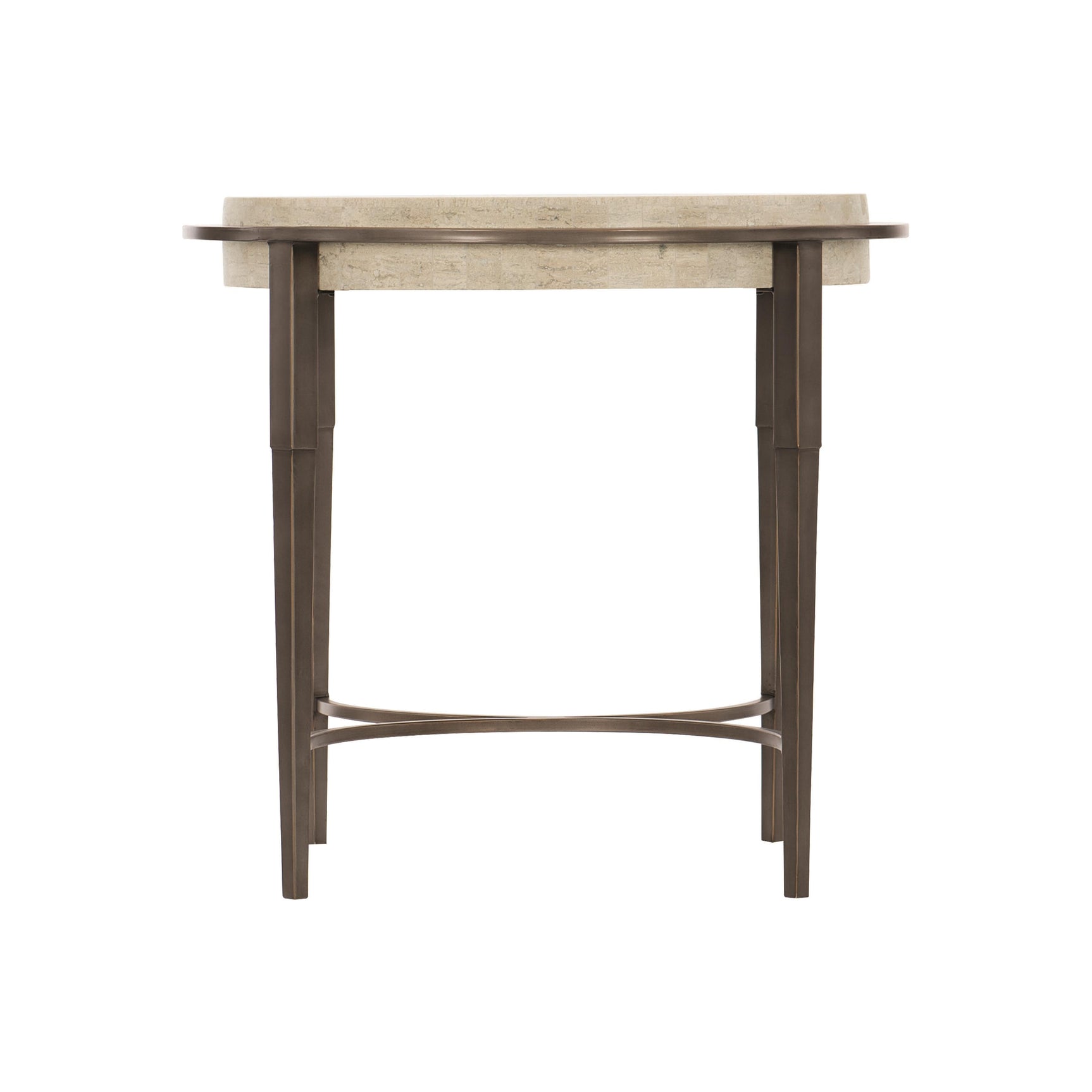 Barclay White/Antique Pewter Side Table - Ornate Home