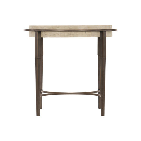Barclay White/Antique Pewter Side Table - Ornate Home