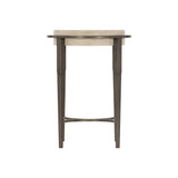 Barclay White Travertine/Antique Pewter Accent Table - Ornate Home
