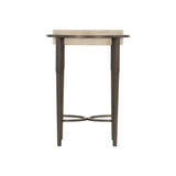 Barclay White Travertine/Antique Pewter Accent Table - Ornate Home