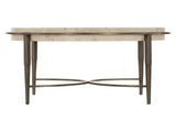 Barclay White Travertine/Antique Pewter Cocktail Table - Ornate Home