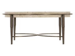 Barclay White Travertine/Antique Pewter Cocktail Table - Ornate Home