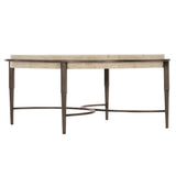 Barclay White Travertine/Antique Pewter Cocktail Table - Ornate Home
