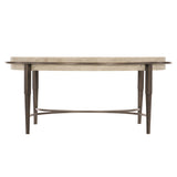 Barclay White Travertine/Antique Pewter Cocktail Table - Ornate Home