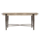 Barclay White Travertine/Antique Pewter Cocktail Table - Ornate Home