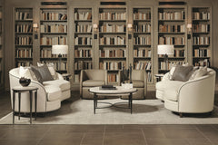 Barclay White Travertine/Antique Pewter Cocktail Table - Ornate Home