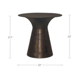 Bardo Deep Bronze Outdoor Side Table - Ornate Home