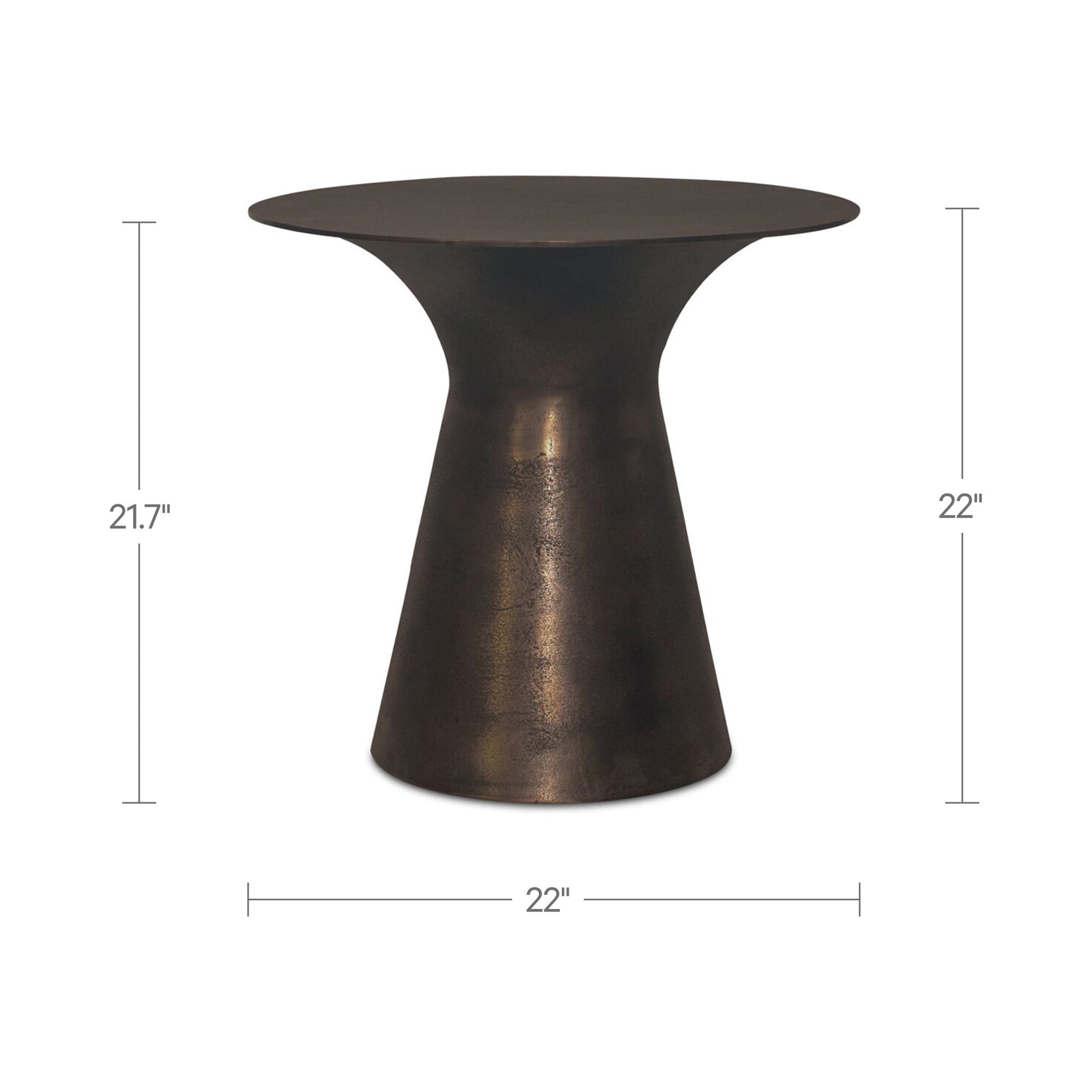 Bardo Deep Bronze Outdoor Side Table - Ornate Home