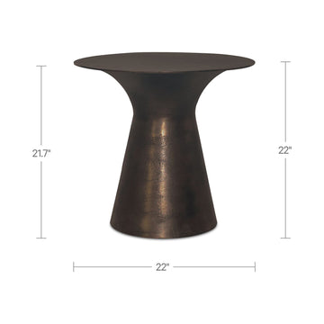 Bardo Deep Bronze Outdoor Side Table - Ornate Home