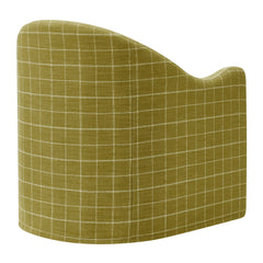 Bardot Artichoke Windowpane Check Slipcovered Linen Blend Accent Chair - Ornate Home