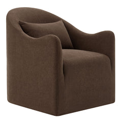 Bardot Cocoa Slipcovered Linen Blend Accent Chair - Ornate Home