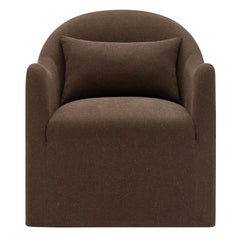 Bardot Cocoa Slipcovered Linen Blend Accent Chair - Ornate Home