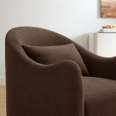Bardot Cocoa Slipcovered Linen Blend Accent Chair - Ornate Home