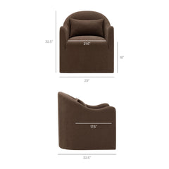 Bardot Cocoa Slipcovered Linen Blend Accent Chair - Ornate Home