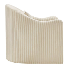 Bardot Oatmeal Stripe Slipcovered Striped Accent Chair - Ornate Home