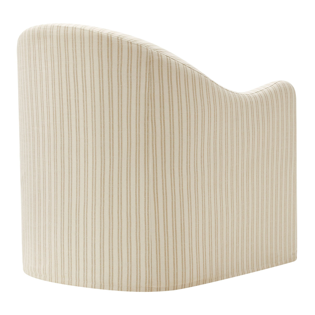 Bardot Oatmeal Stripe Slipcovered Striped Accent Chair - Ornate Home