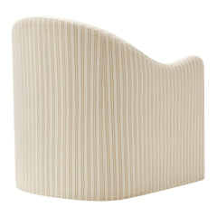 Bardot Oatmeal Stripe Slipcovered Striped Accent Chair - Ornate Home