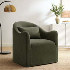 Bardot Sage Slipcovered Linen Blend Accent Chair - Ornate Home