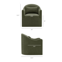 Bardot Sage Slipcovered Linen Blend Accent Chair - Ornate Home