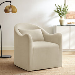 Bardot Slipcovered Linen Blend Accent Chair - Ornate Home