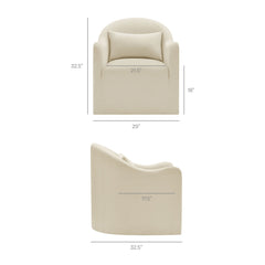 Bardot Slipcovered Linen Blend Accent Chair - Ornate Home
